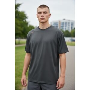RHONE Mens‎ XXL Black V-Neck Athletic Performance T-Shirt Short Sleeve